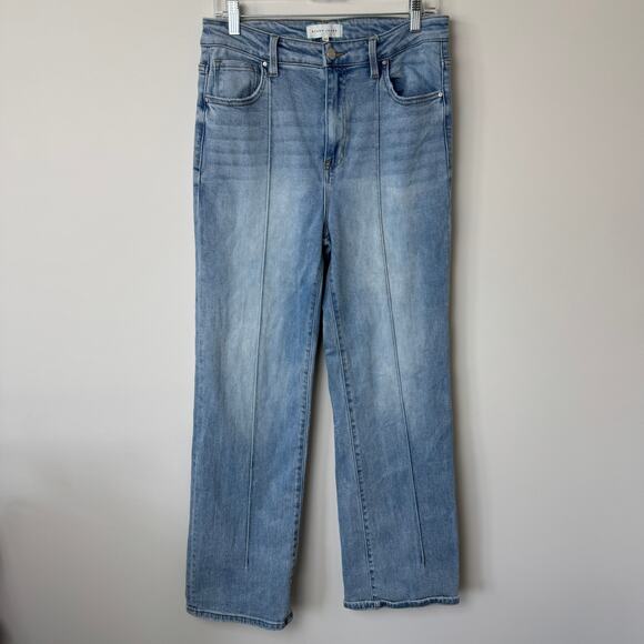 Risen Jeans Light Wash Straight Wide Cuff Jeans with Seam Size 31 - Picture 1 of 7